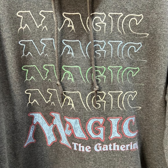 Magic the Gathering sweatshirt 2XL mens hoodie gray role play wizard game top - Picture 5 of 6
